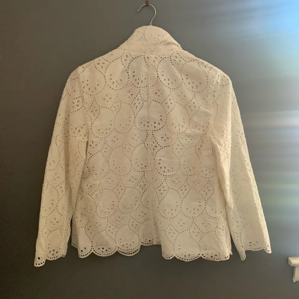 J. Crew white lace eyelet cutout blazer - Image 9