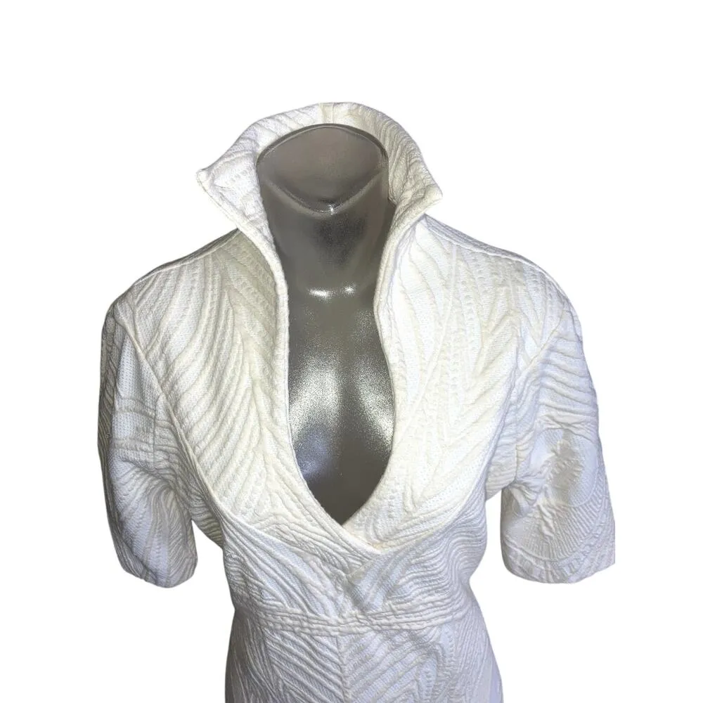 VINTAGE Class ROBERTO CAVALLI 70s Miami Dress Size 10-12?  Stretchy Sheath - Image 11