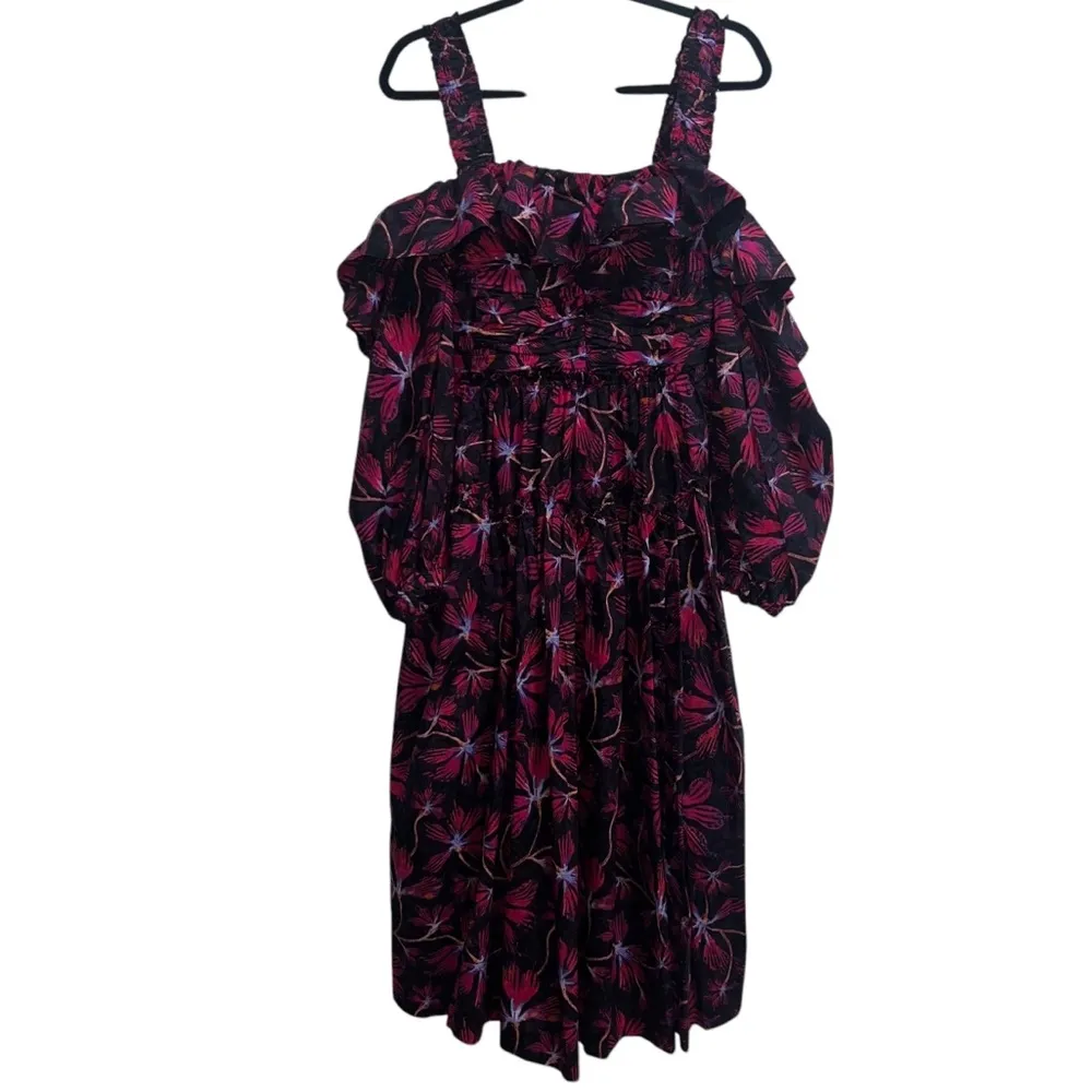 NEW NWT  Caprice Ruffled Floral Print Midi Dress Zinnia - Image 7