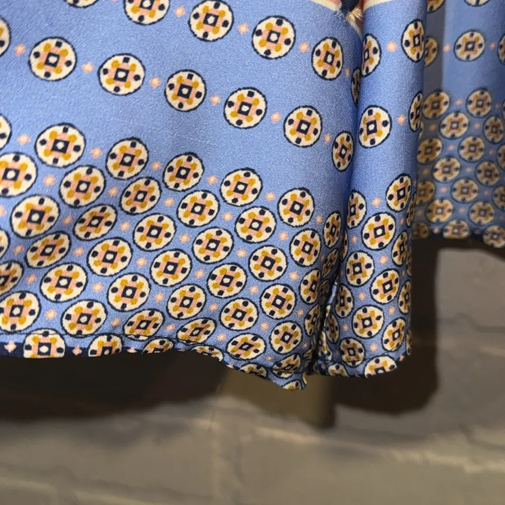 Lavender Brown Floral Shorts ruffled lined small drawstring - Image 6