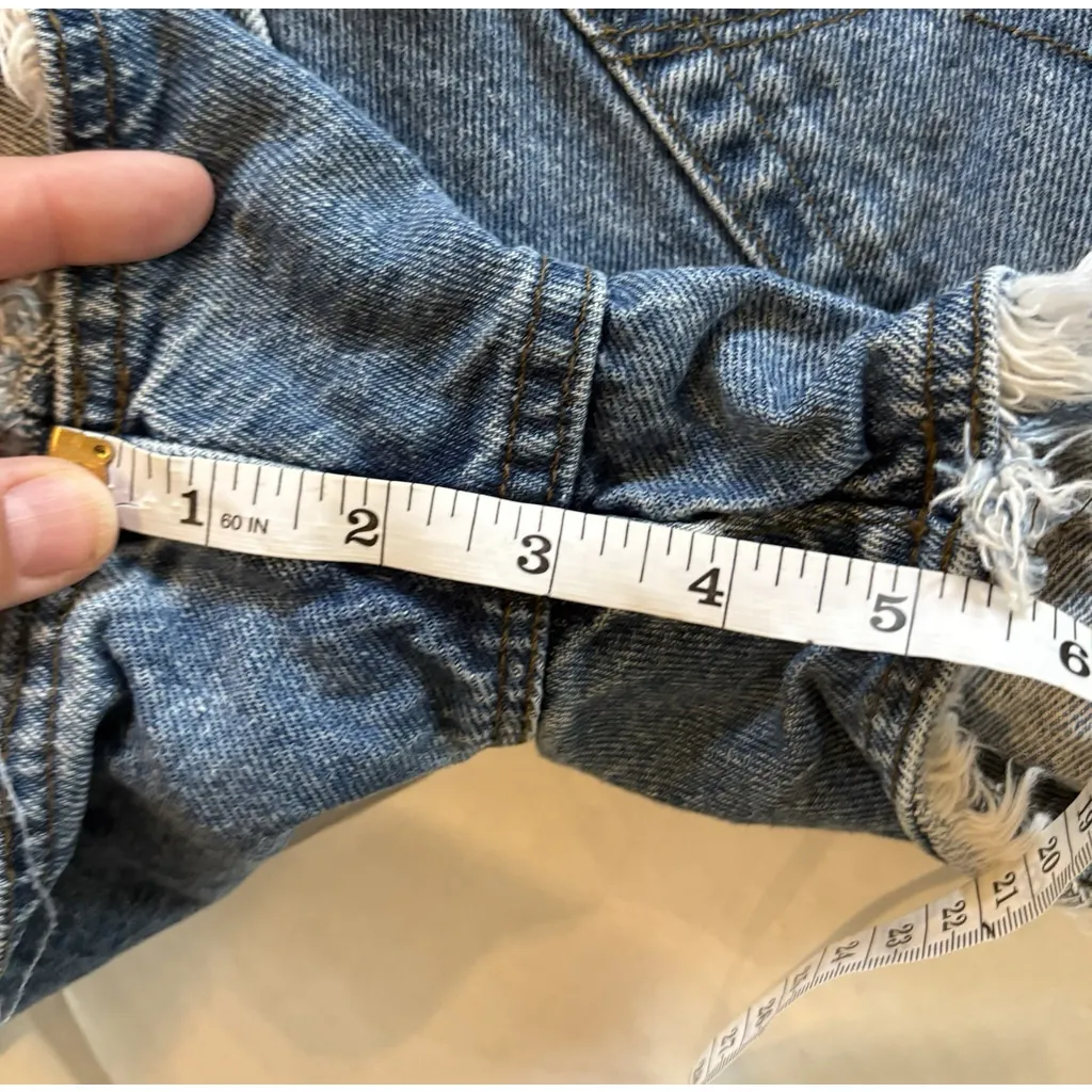 Harley Davidson Shorts Womens Blue Motorcycle Denim Biker Raw Hem Charm Small/M - Image 8