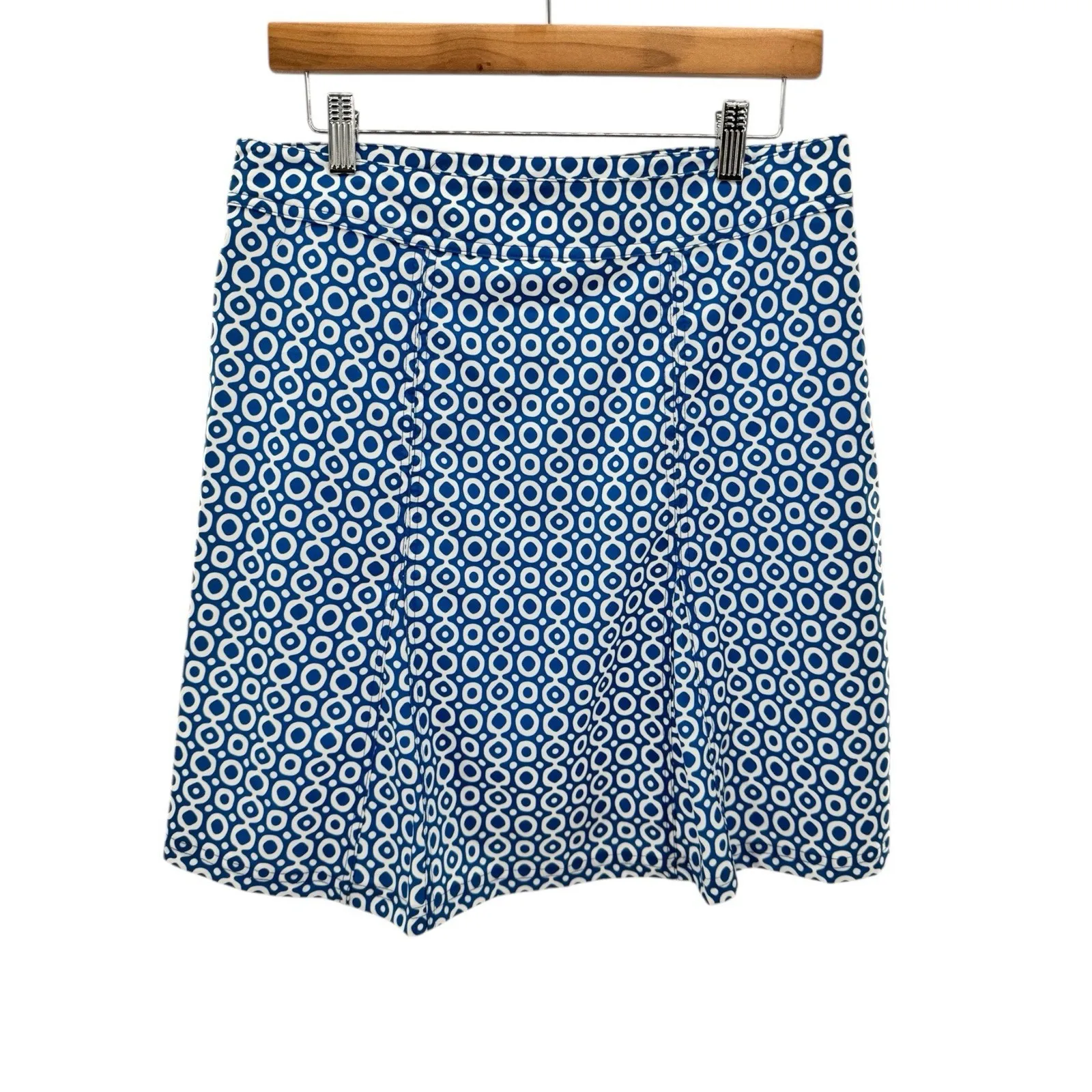 RipSkirt Hawaii Wrap Skirt M Blue‎ White Geo Print Quick Dry Cover Up Travel Blue Size M - Image 2