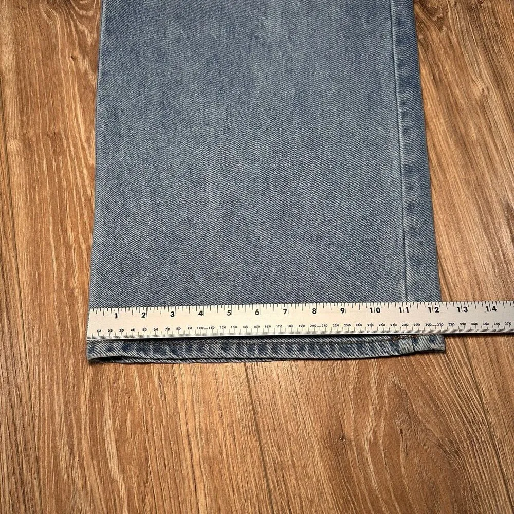 Ed Hardy Wide Leg Jeans 32 Hearts & Dagger Love Retro Y2K Back Buckle WEHD8500-4 - Image 7