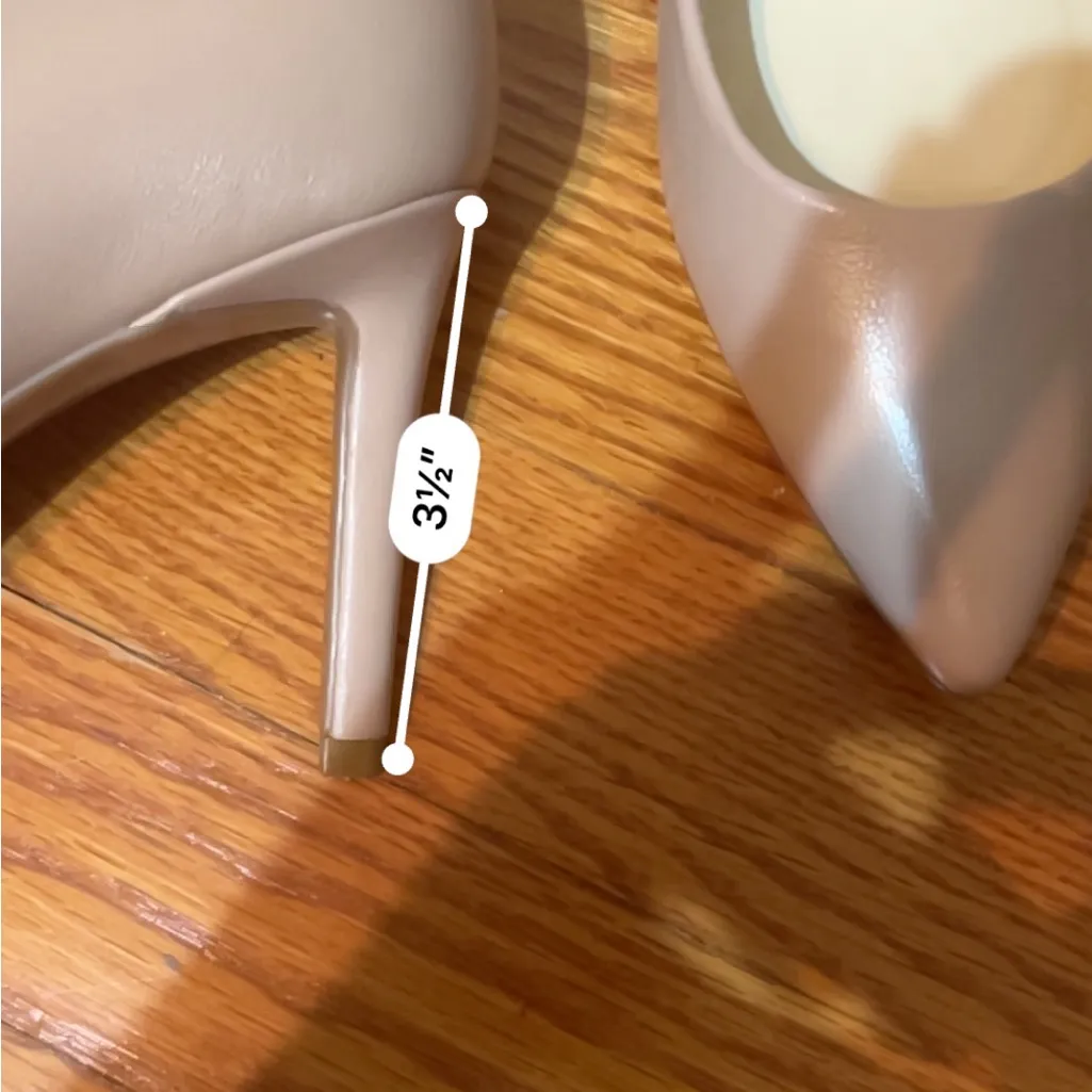 Nine West Etta women’s leather high heels beige leather size 8 - Image 7