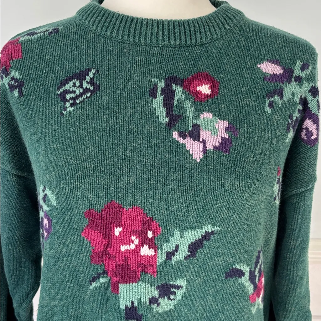 Vintage Northern Reflections Floral Sweater 100% Cotton Cottagecore Grandmacore - Image 4