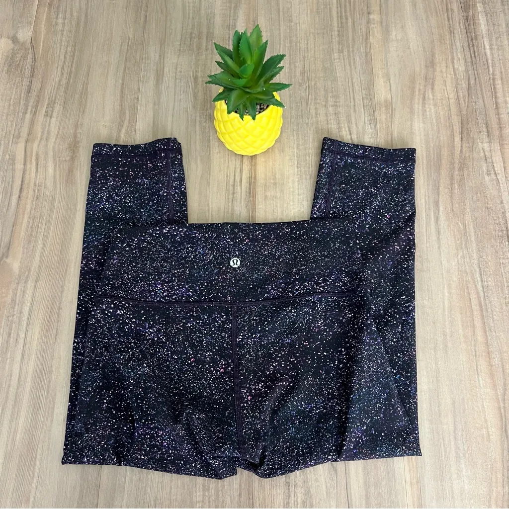 Lululemon Black and Multicolor Speckled Galaxy Cropped Leggings - Image 2