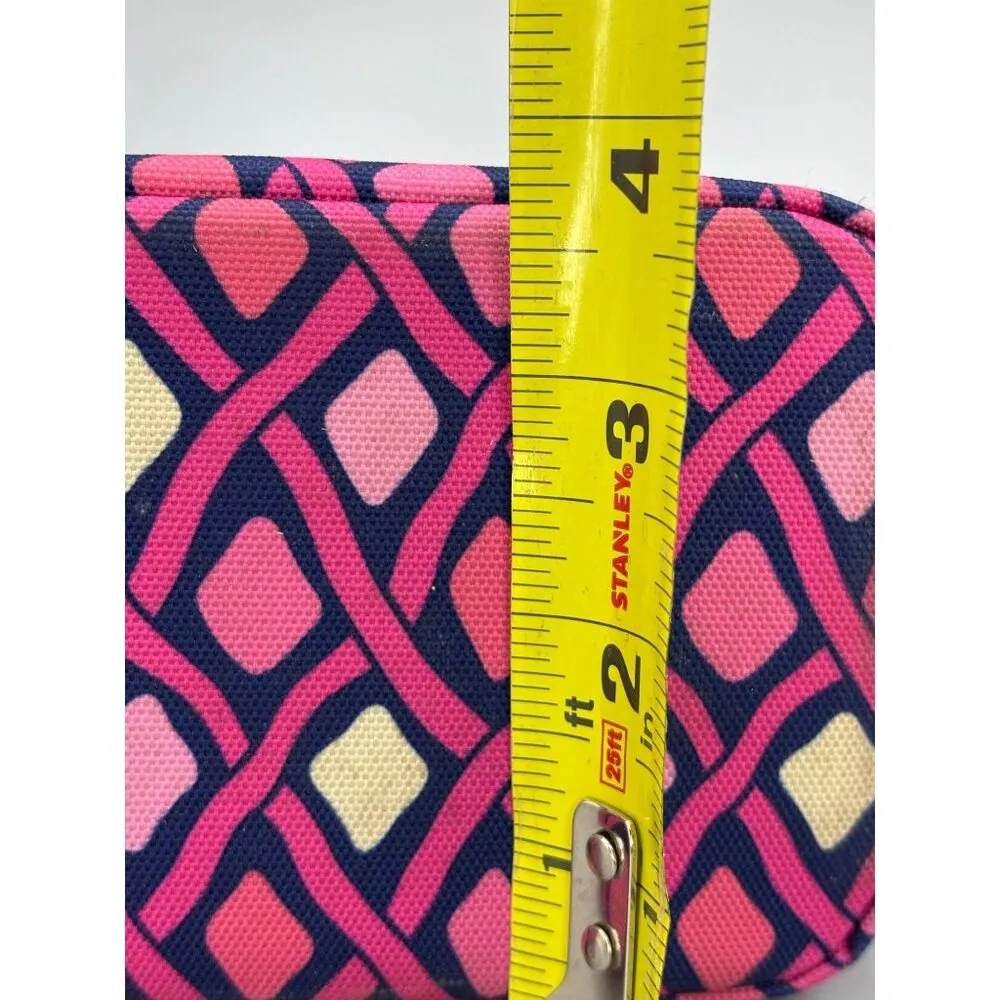 Vera Bradley KATALINA PINK DIAMONDS Patterned Cosmetic Bag Zipper Closure - Image 6