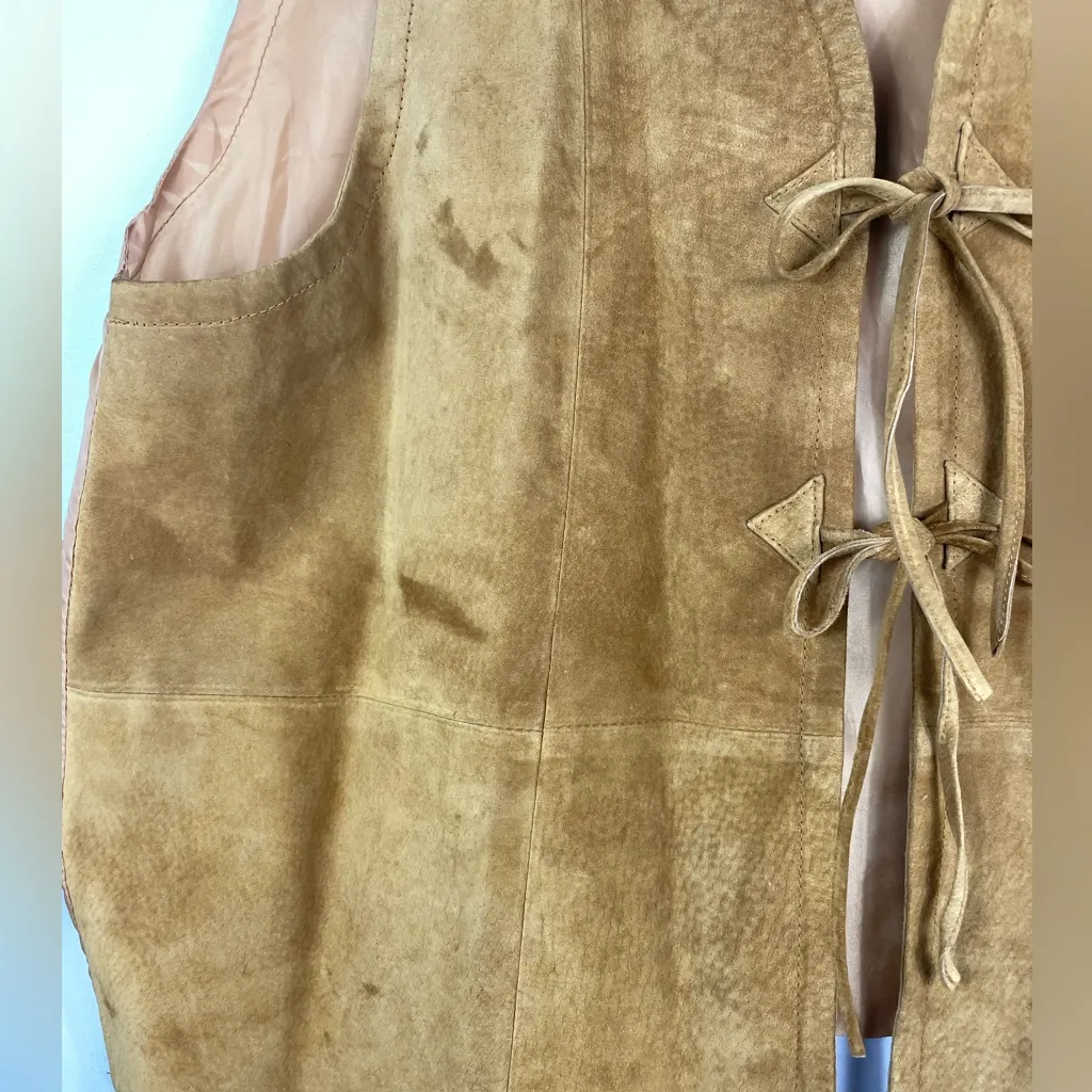 Desperado Tan Suede Vest Genuine Leather Size 1X - Image 3