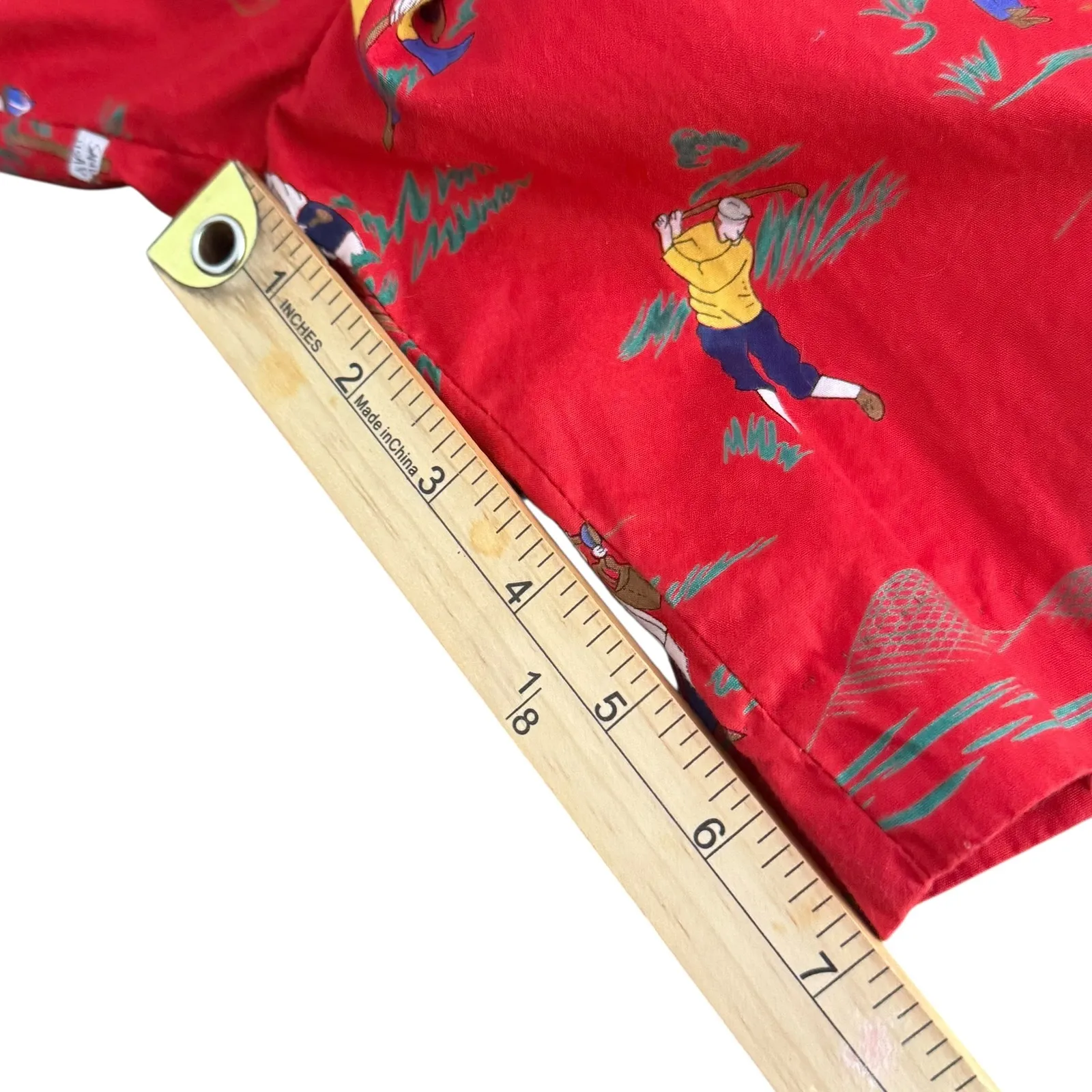 Vintage Womens Novelty Print Golf Shorts‎ Size 10 USA Made High Waited Retro Red - Image 10