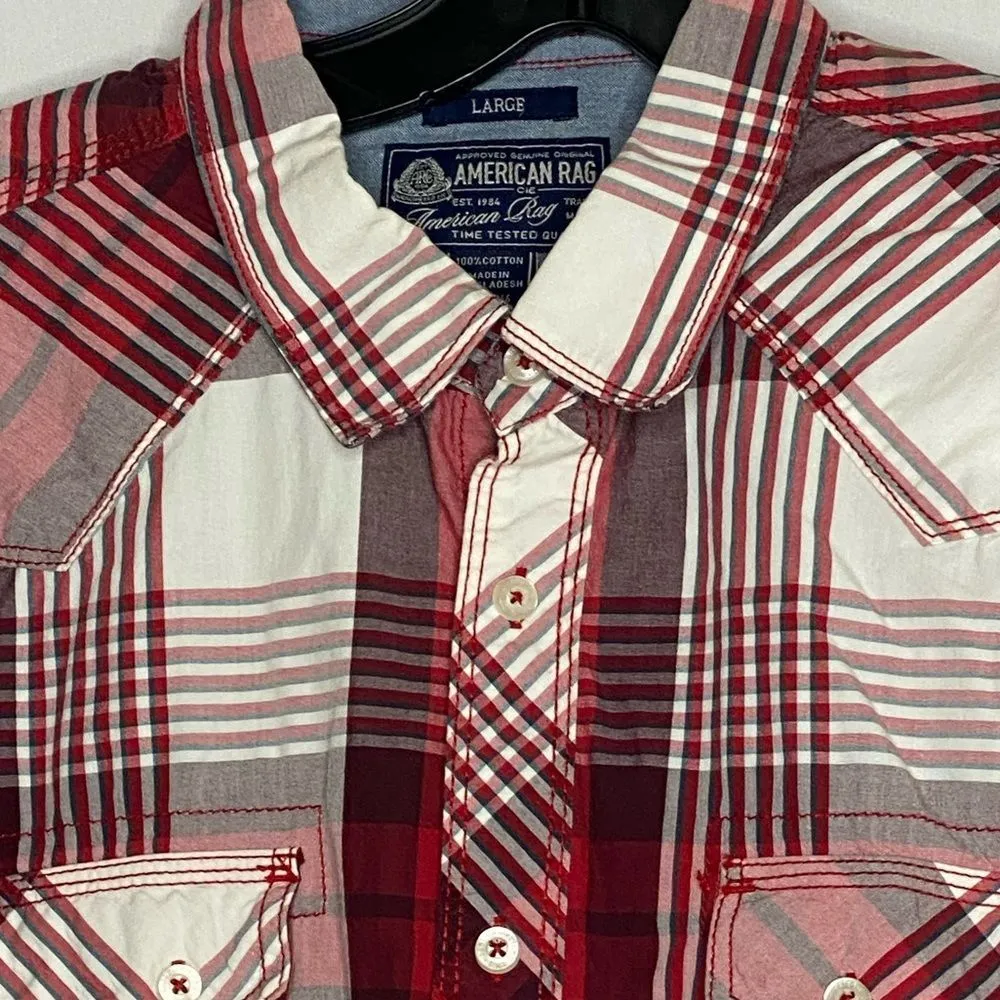 American Rag Cotton Plaid Shirt - Image 3