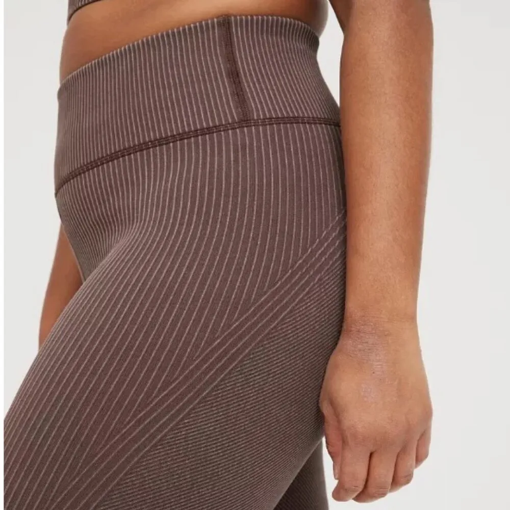 OFFLINE By Aerie Seamless Washed Rib High Waisted Legging Relic Brown Size XL - Image 2