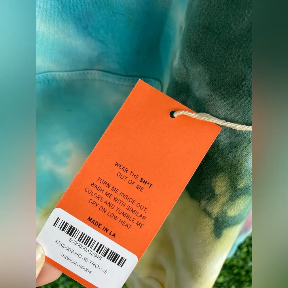NWT La Detresse Tie Dyed Tropicali Pullover Hoodie - Image 6