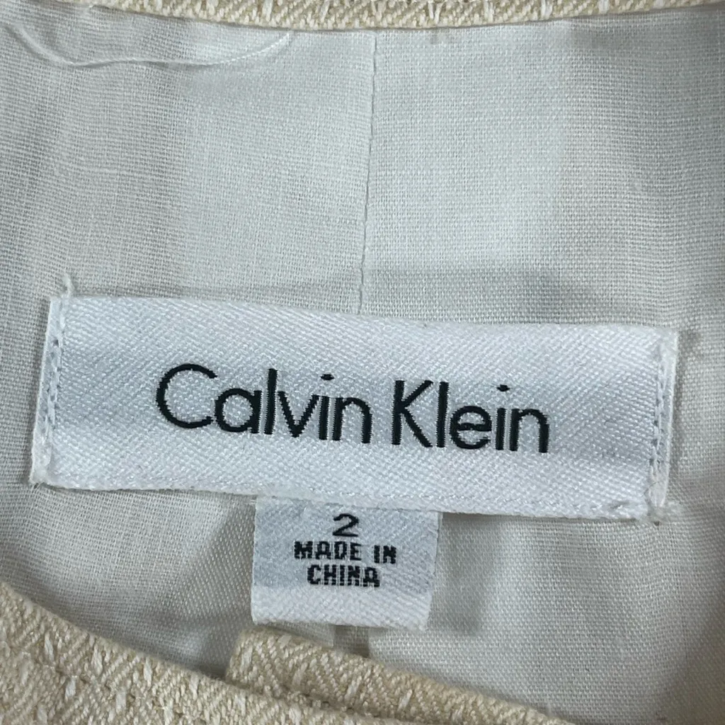 Calvin Klein Round Neckline Ruffled Sleeves Peplum Style Women’s Jacket - Image 6