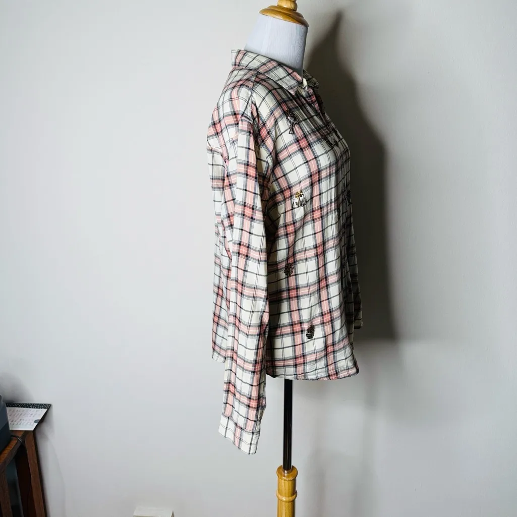 Scotch & Soda Plaid Embellished Button Down - Image 6