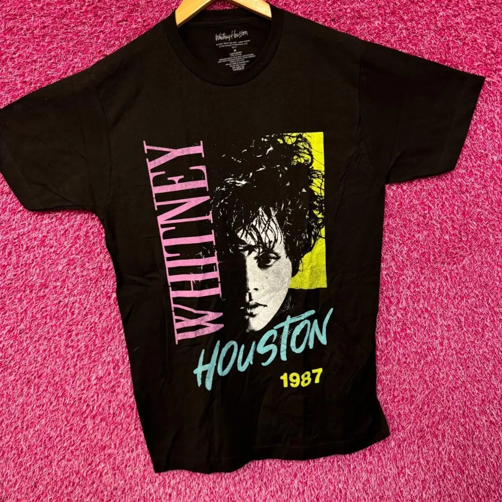 Whitney Houston 1987 Alternate Album Art Dance Pop Tee M - Image 3