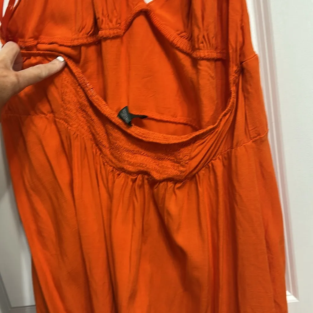 Wild Fable Orange Tie‎ Neck NWOT Dress - Image 4