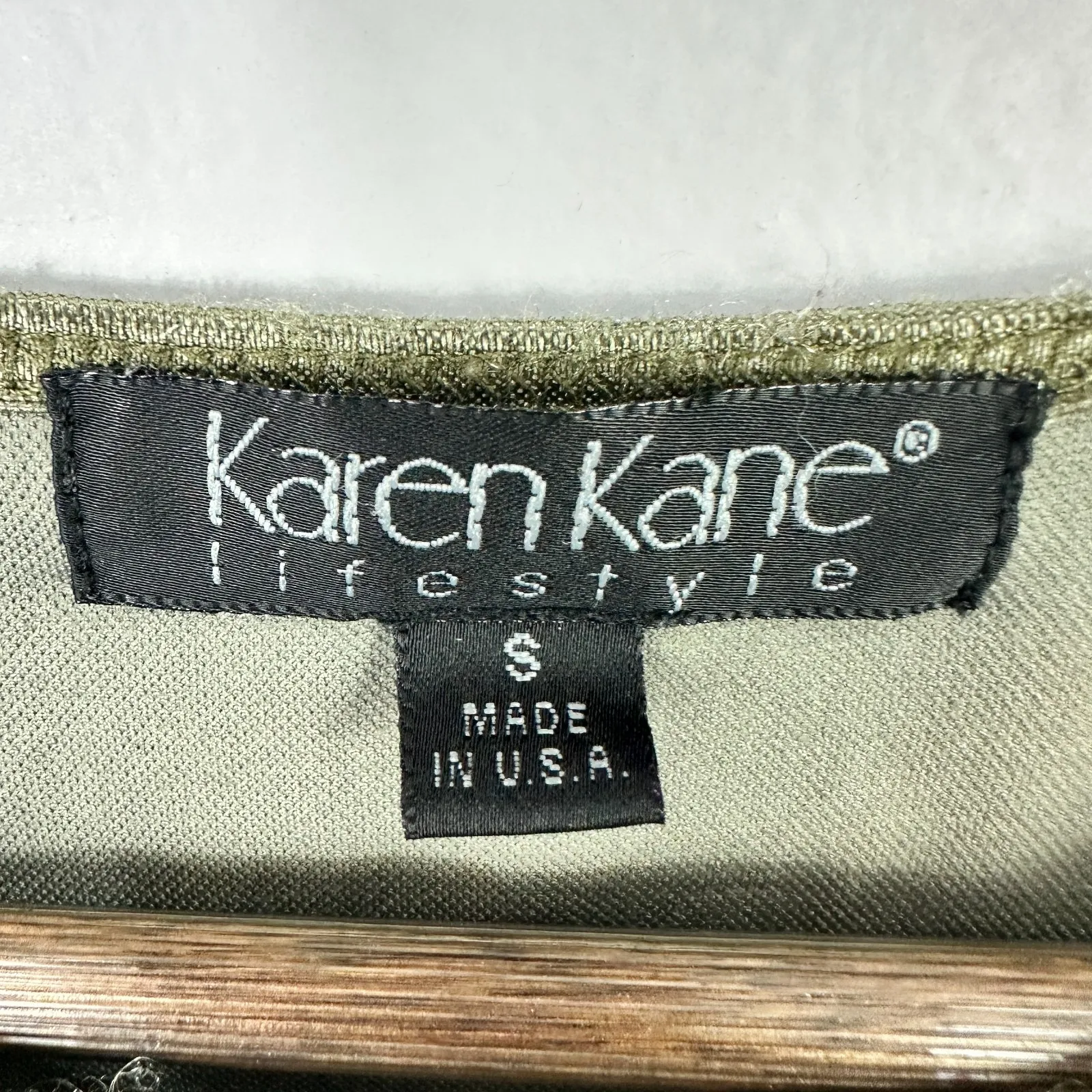 Karen Kane Top S Green Floral Lace Mesh Y2K Boho Whimsigoth Fairy Grunge Vintage - Image 3