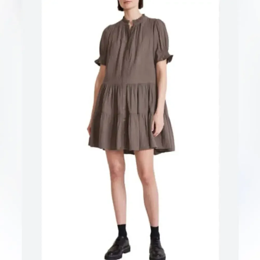 APIECE APART Las Alturas Mini‎ Dress in Morel Brown size Small - Image 2
