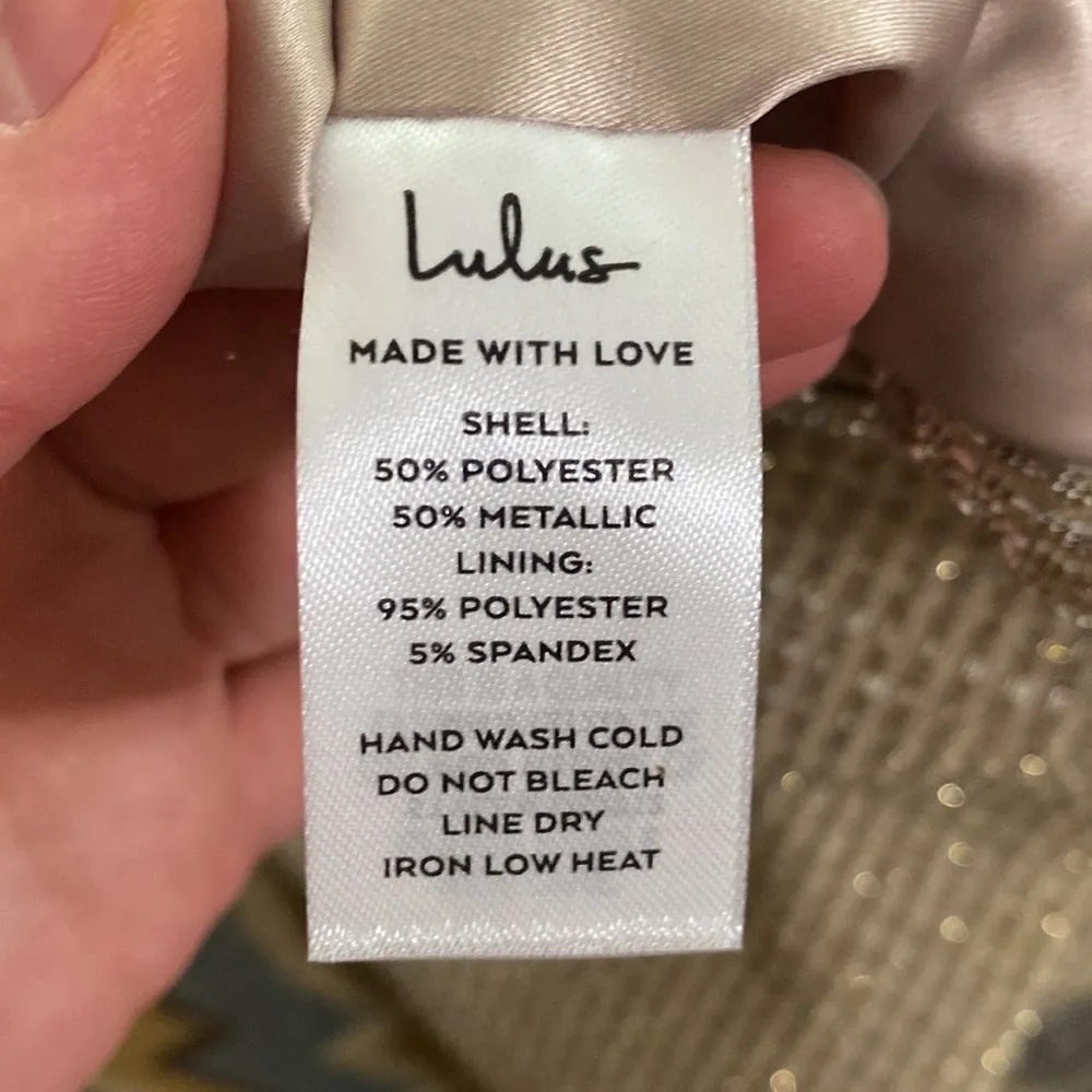 Lulus Earned Your Win Metallic Lace Cocktail Dress size XL - Image 11