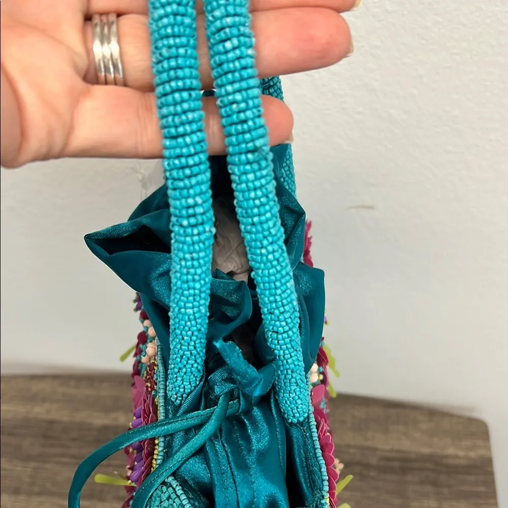 Playful Vibrant Blue & Purple Mini Beaded Bag 🩵 - Image 10