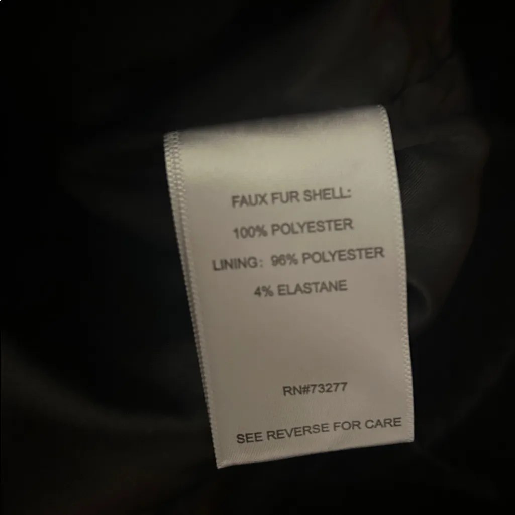 Nine West Turtleneck Faux Fur Jacket - Image 4