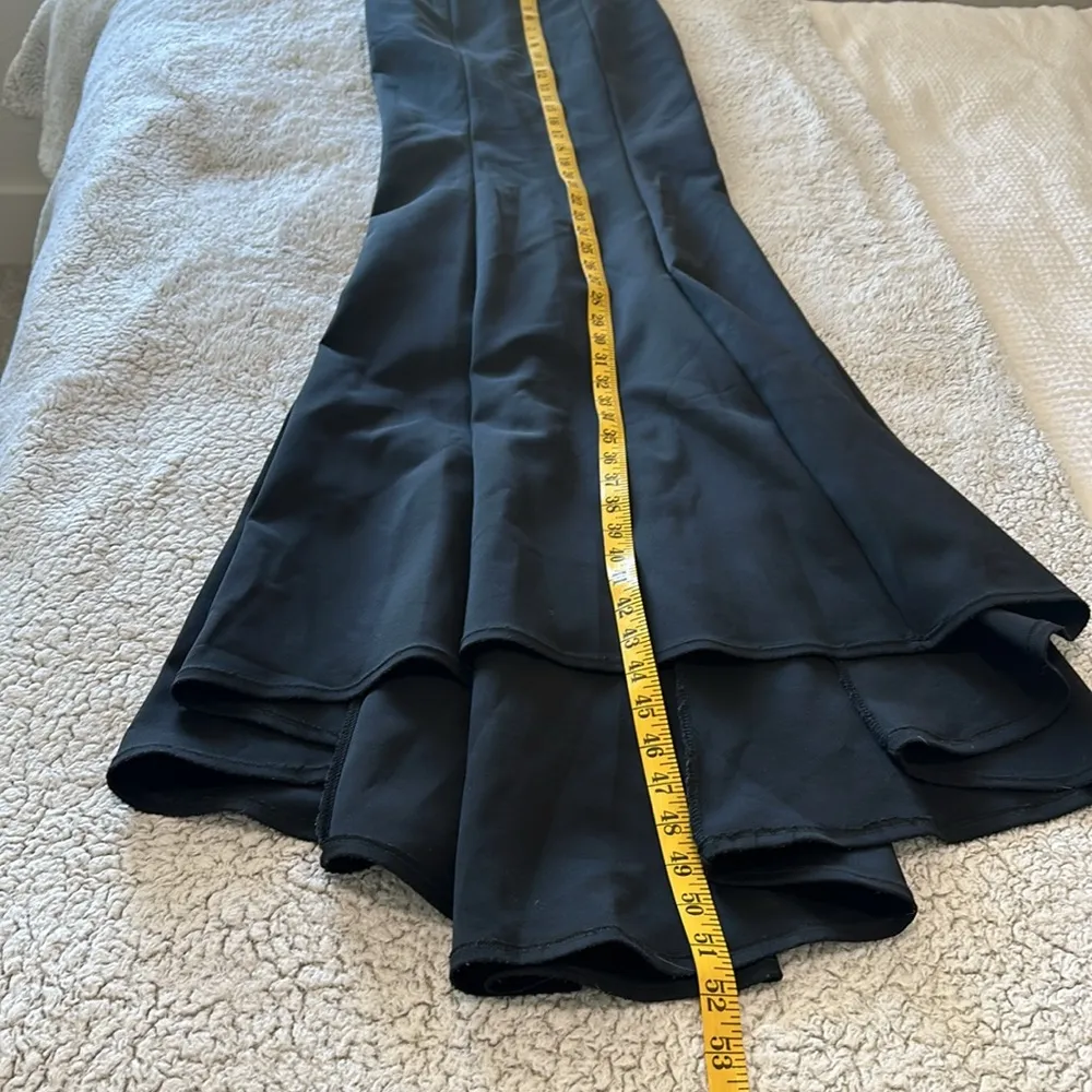 Jovani Women's 2 Two Piece Ruffle Neck Mermaid Gown Solid Black Evening Formal - Image 16