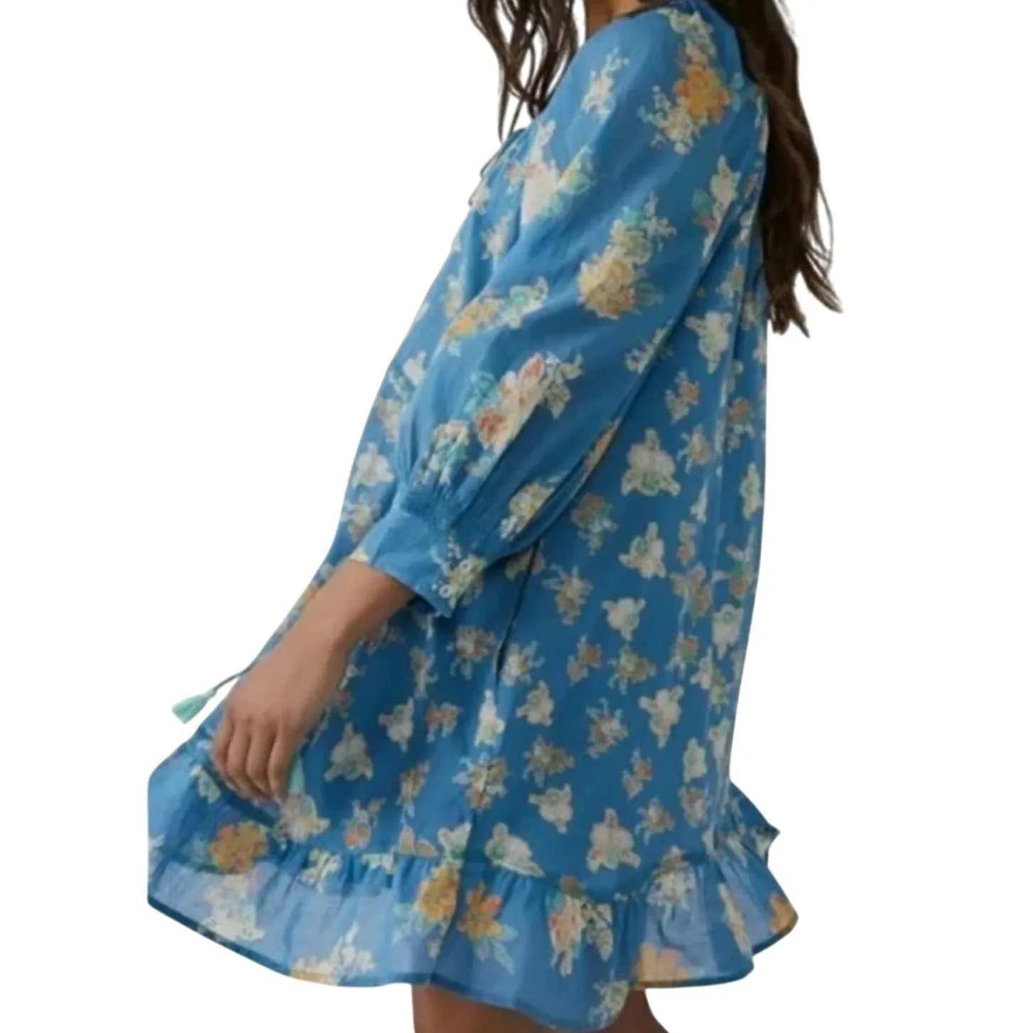 FREE PEOPLE Camella Mini Dress in River Combo Size Small New with Tag MSRP $128 - Image 5