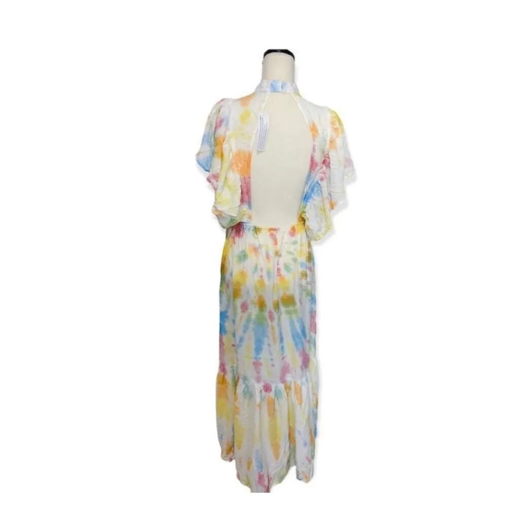 Young Fabulous & Broke Cruz Maxi Dress New With Tags Size: Small Color: Papaya S - Image 5