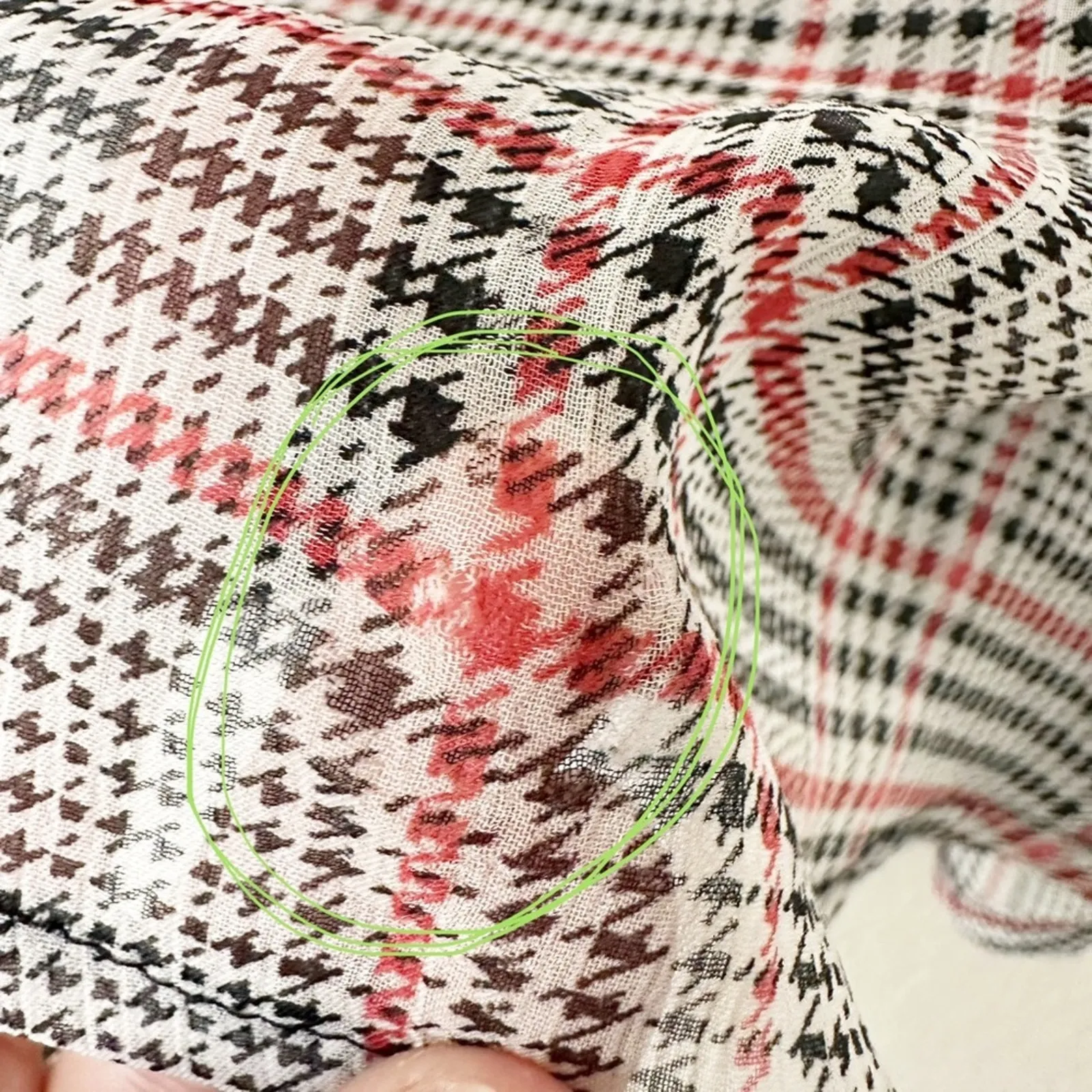 Abercrombie & Fitch Womens Lace Trim Tank Top Grunge Punk Houndstooth Y2K‎ XS - Image 8