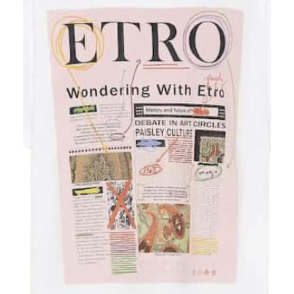 Etro archive print cotton tee White Size 10 - Image 8