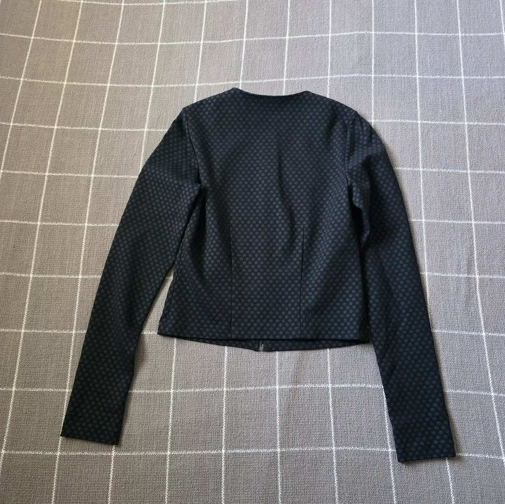 Wolford Polka Dot Zip Up Jacket Black Size 4 - Image 5