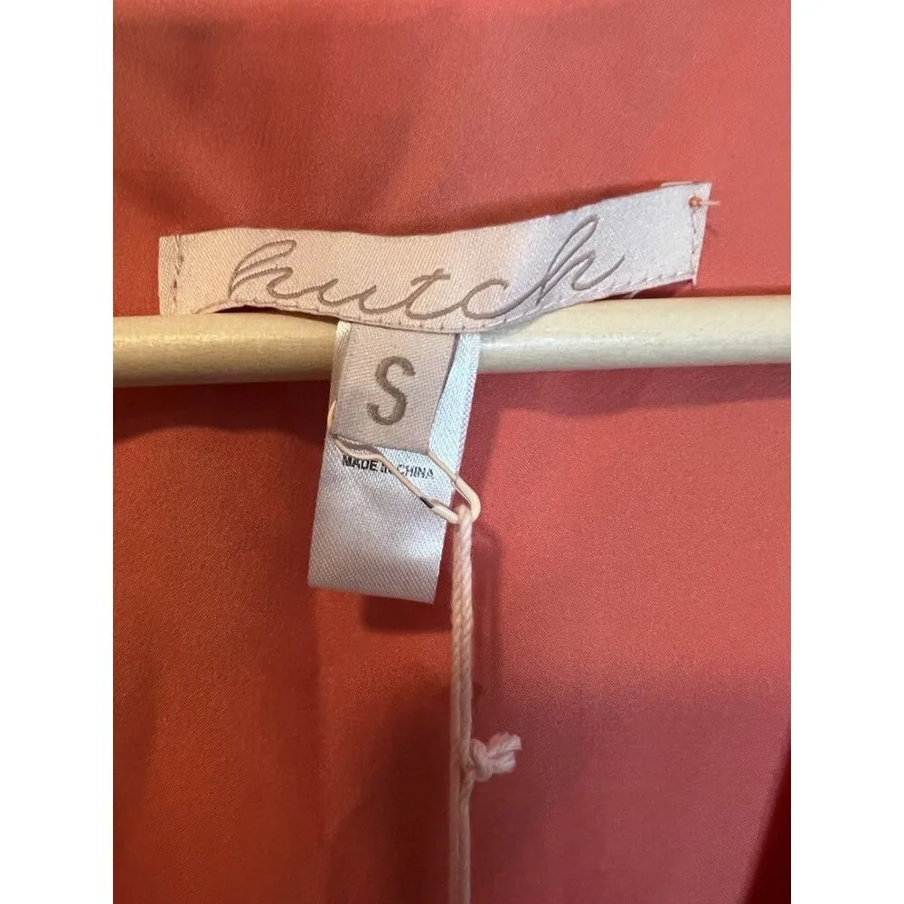 Hutch Lindie Geo Print Long Sleeve Wrap Dress Small Coral Lined NWT $297 - Image 7