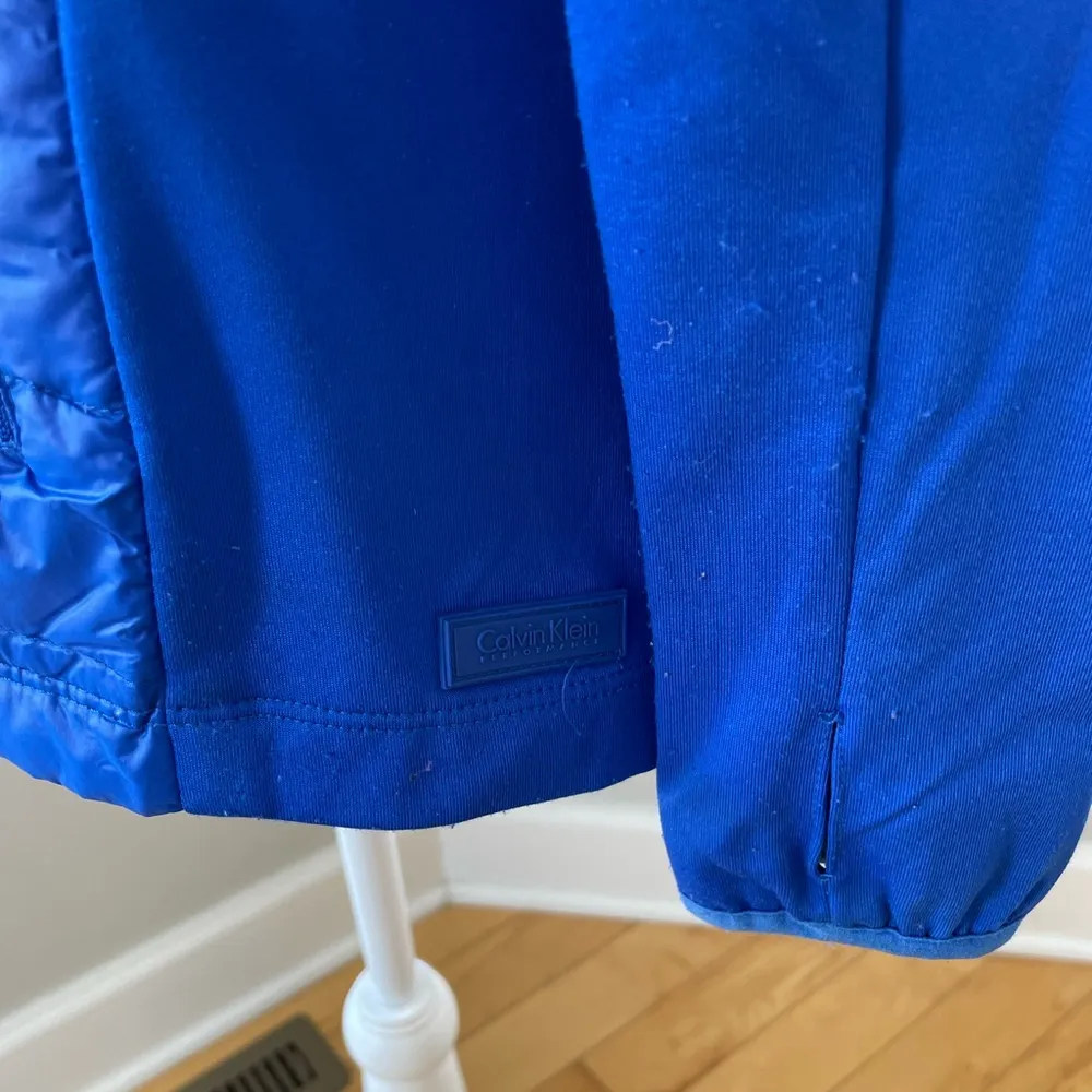 Calvin Klein Performance Cobalt Blue Activewear Asymmetrical Full Zip Jacket S - Image 7