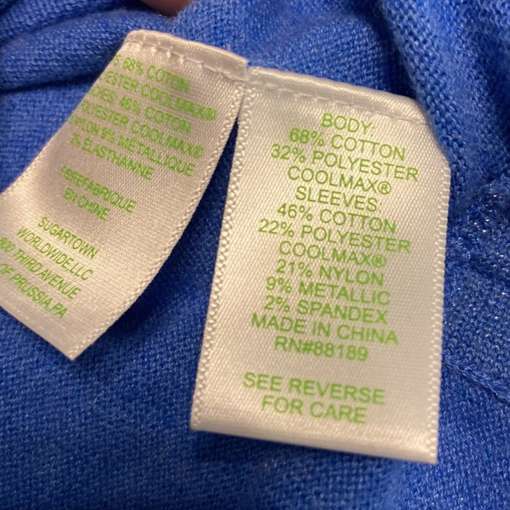 Lilly Pulitzer Shirt size L excellent condition color blue please see all photos - Image 11