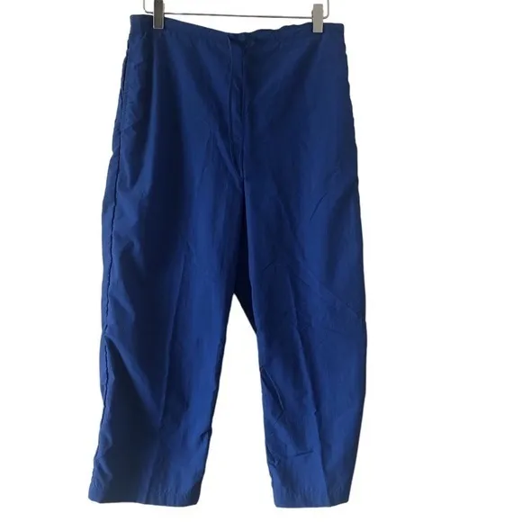 🔵 SALE 3/$25 LL BEAN SWISHY SCRUBS ROYAL BLUE NYLON PANTS M Size M - Image 2