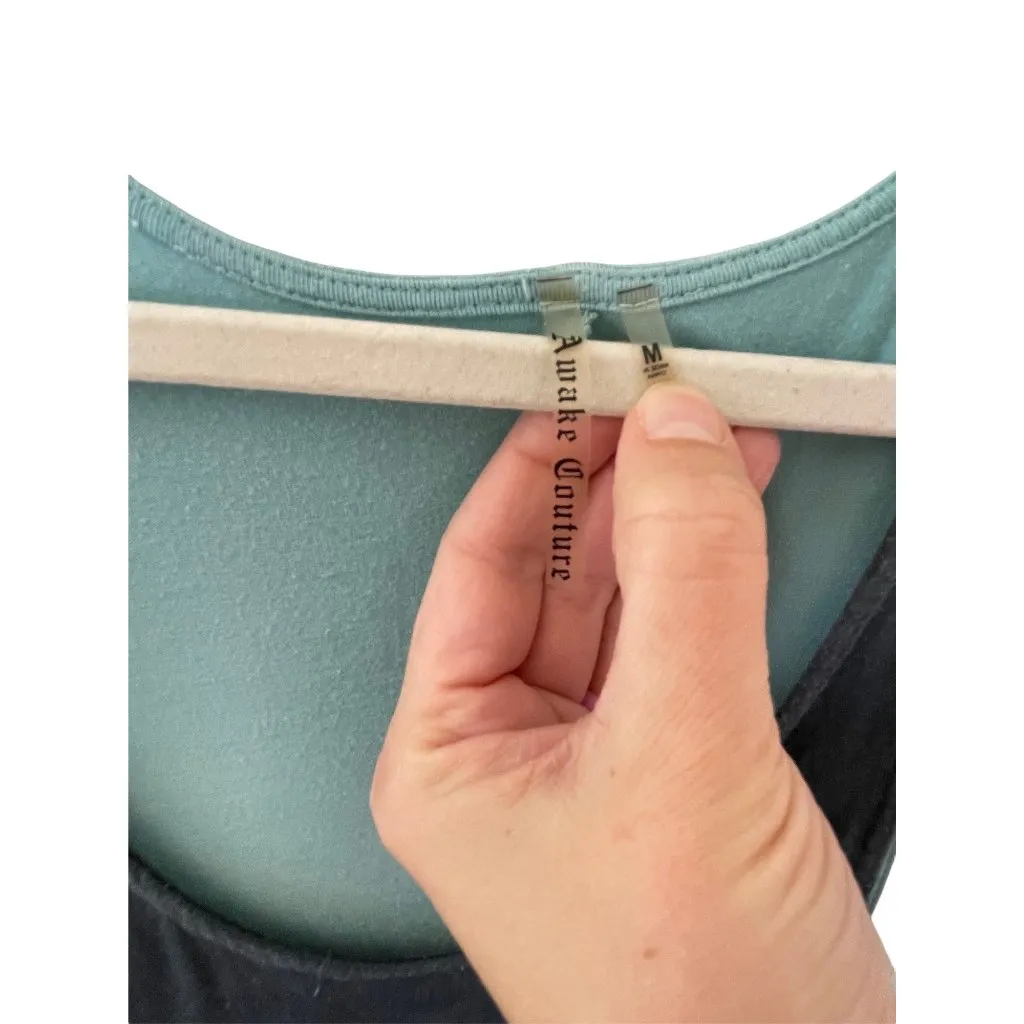 Awake Couture High Low Hem Size Medium Tie Dye Dress Sleeveless Scoop Neck Sz M Green - Image 5