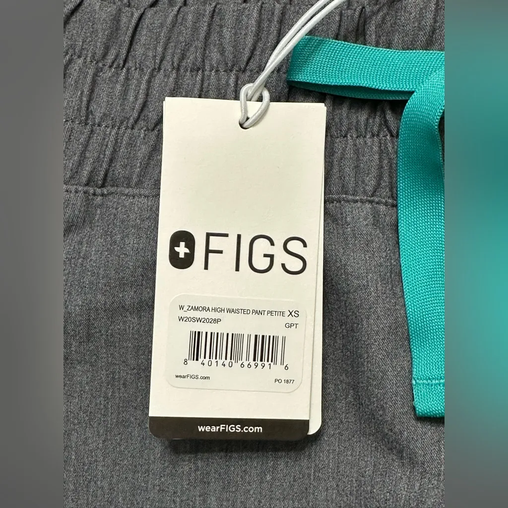 NWT FIGS High Waisted Petite Zamora Jogger Scrub Pants - XSP - Graphite Grey - Image 14