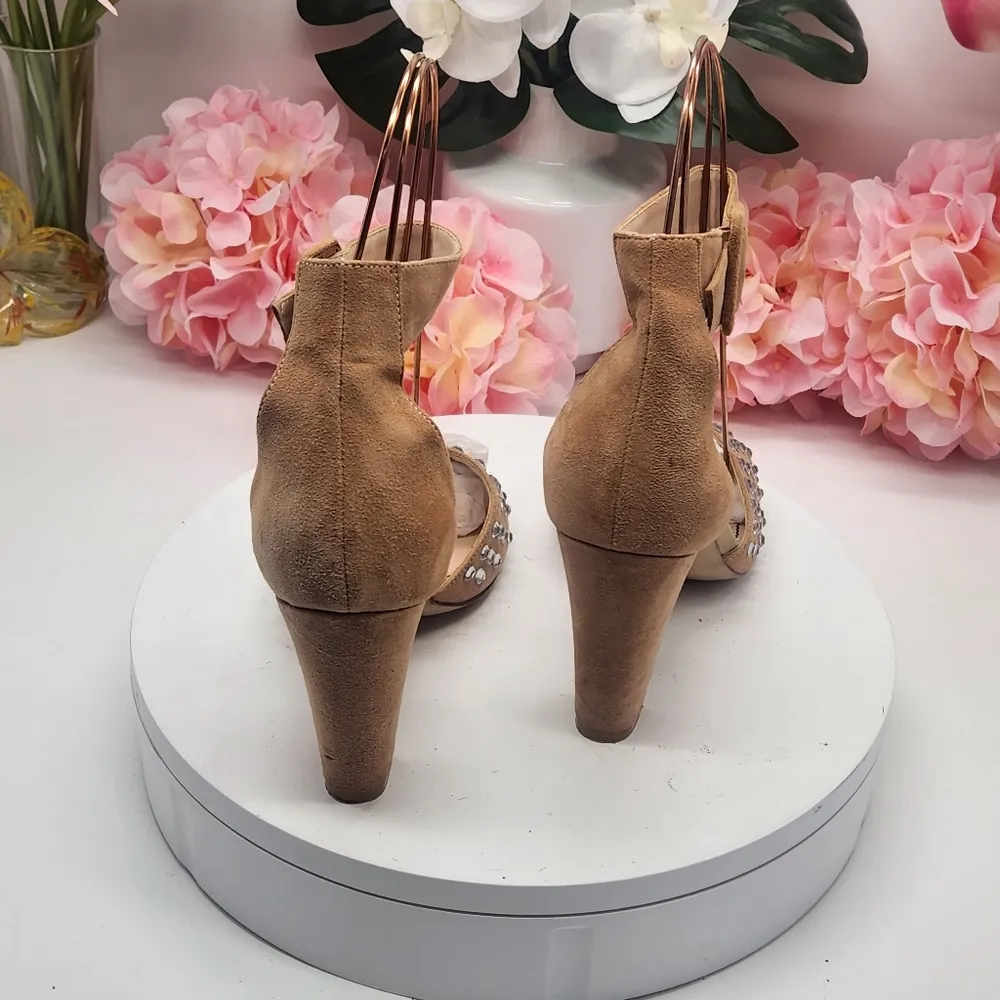 ABS Open-toed Rhinestone Pumps Size 8 - Image 8