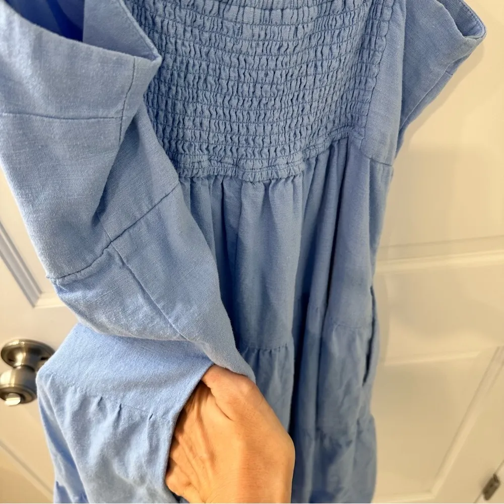 Abercrombie Tie Shoulder Mini Dress with Pockets Tall - Image 4