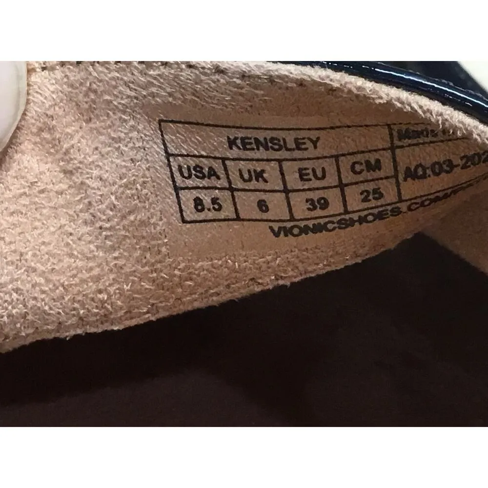 Vionic Kensley Loafers Women's 8.5 Black Patent Leather Low Top Comfort Flats - Image 5