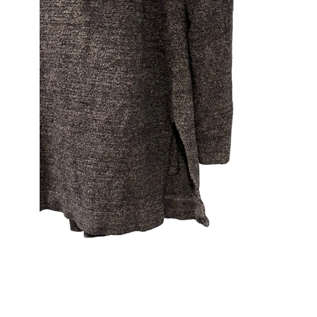 Barefoot Dreams Open Front Hooded Gray Long Sleeve Cardigan Women's Size Medium - Image 7