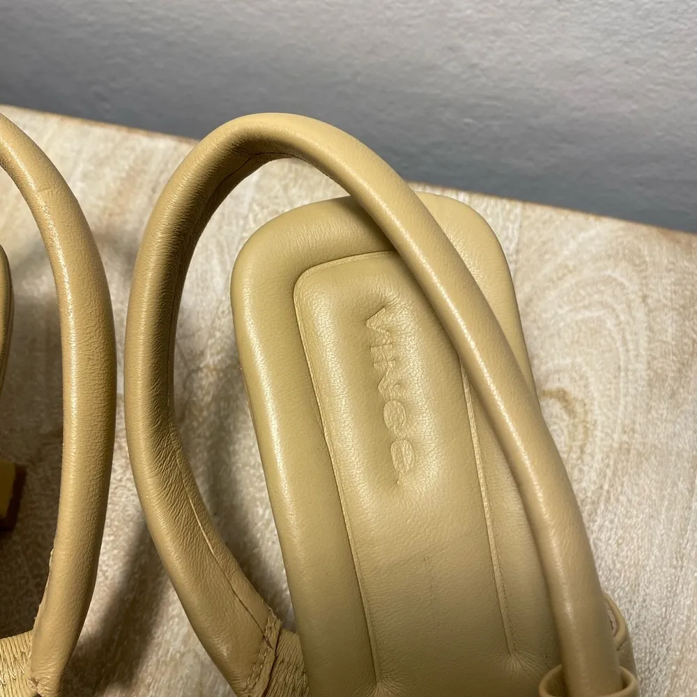 Vince Coline Tubular Leather Slingback Sandals in Blonde 9 - Image 3