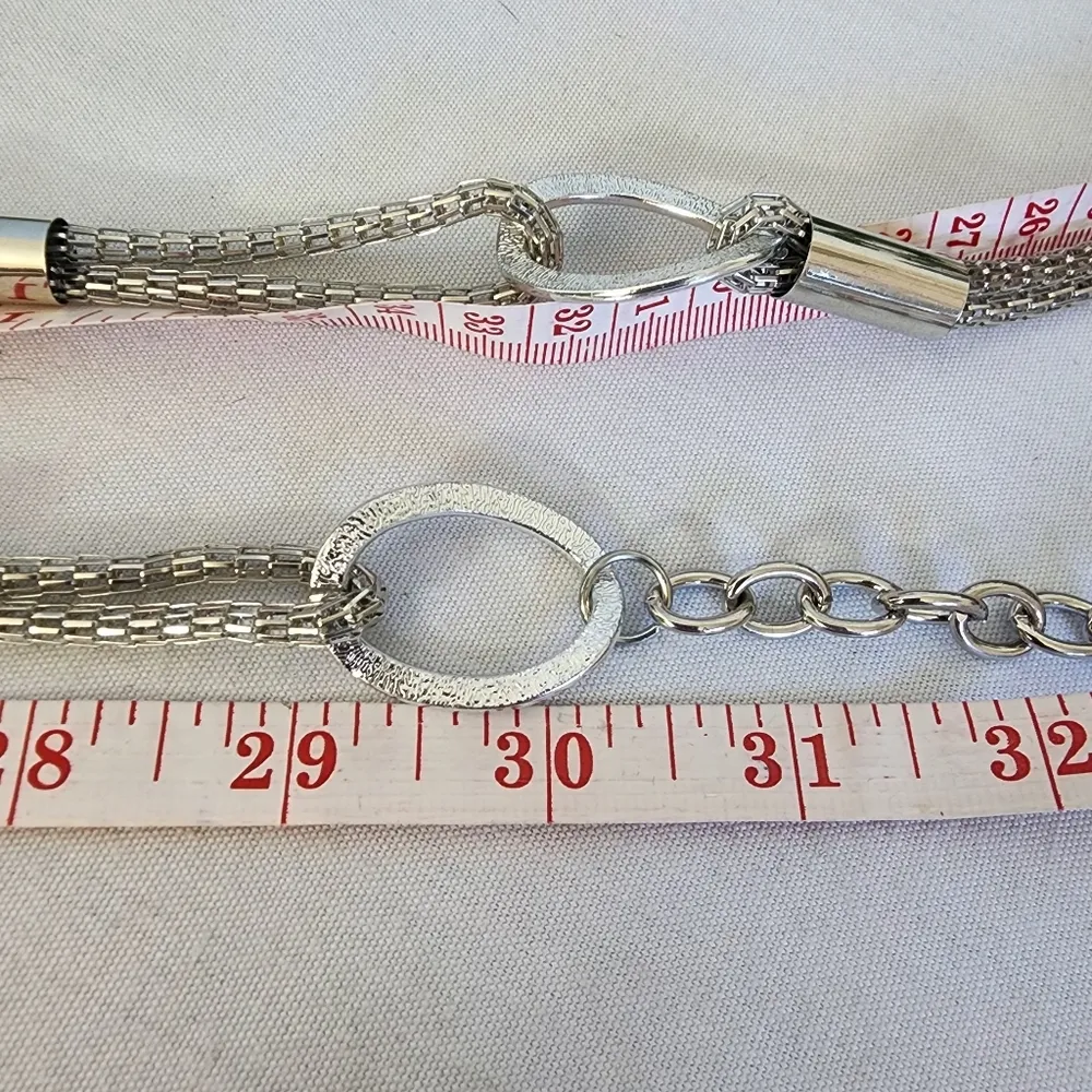 Silver Mesh Loop Chain Adjustable Belt - Image 7