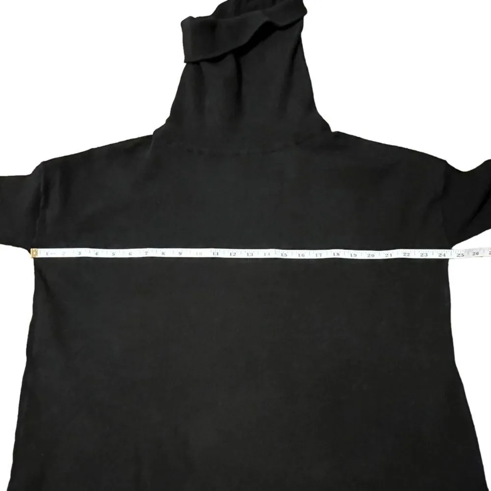 Sweet Romeo Black High-Low Turtleneck Sweater MEDIUM Lagenlook Minimalist - Image 7