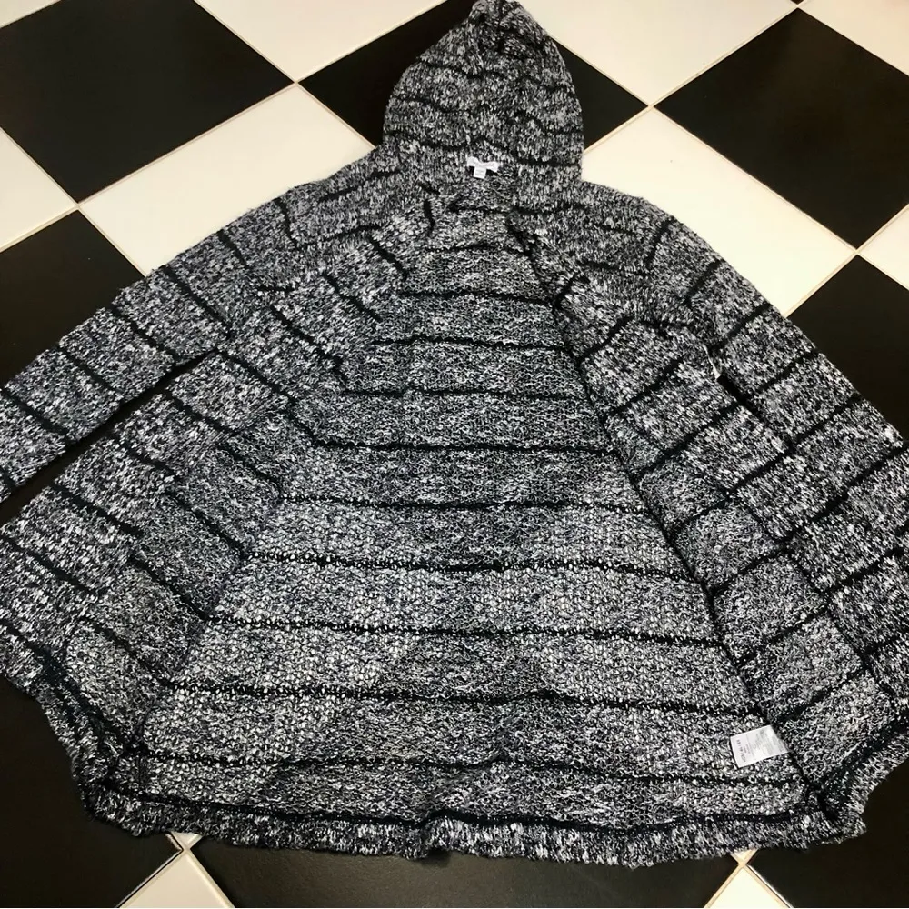 NWOT  Broome Stripe Olivine Long Popcorn Knit Hooded Cardigan Sweater XS - Image 5