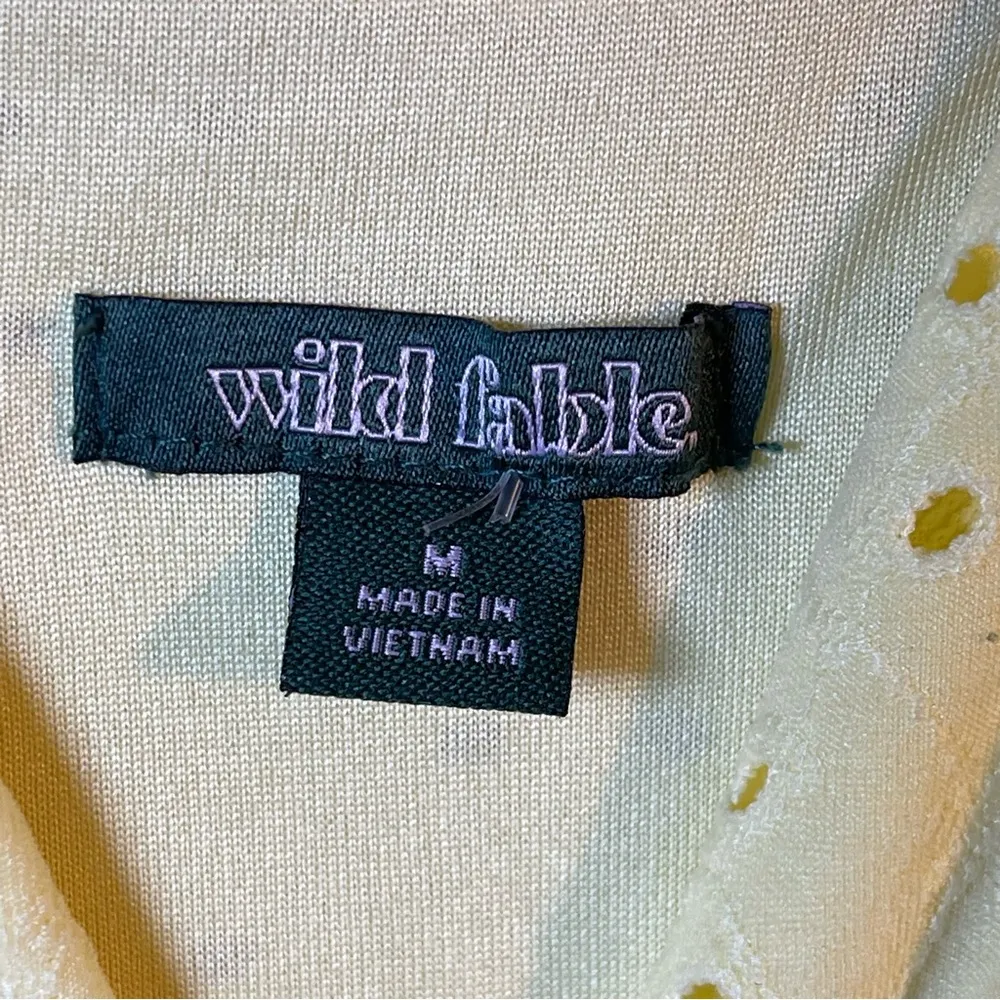 Wild Fable  Yellow Eyelet Sundress SZ:M - Image 8