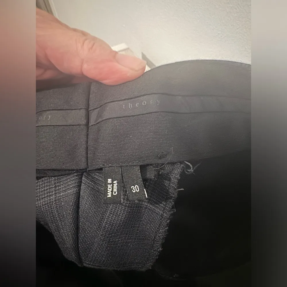 Theory  Wool Plaid Ankle Dress Pants Career Office Work Size 30 *READ - Image 9