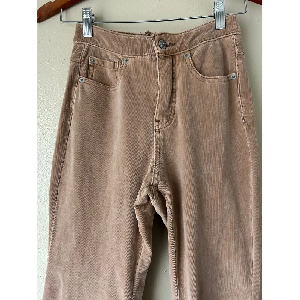 We The Free Tan CRVY Cord Lace Up Flare Jeans Size 26 - Image 3