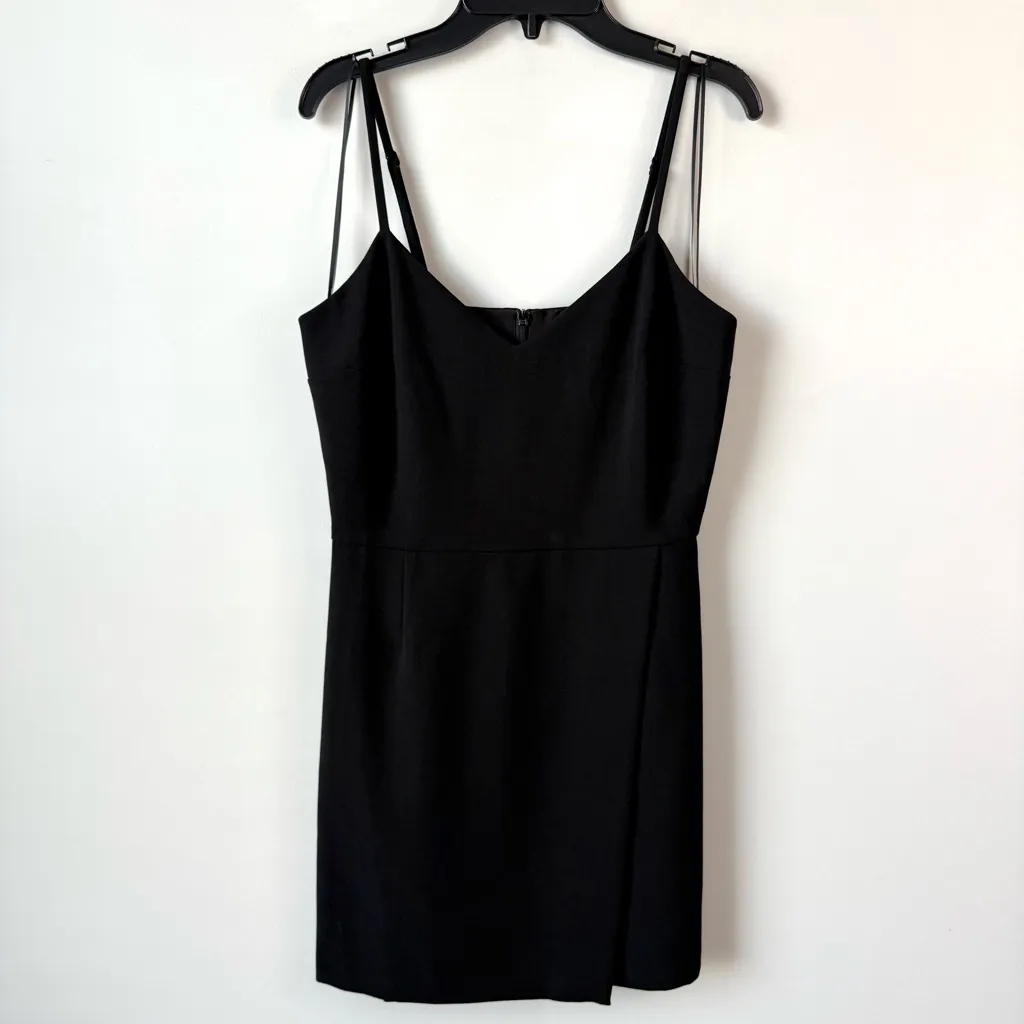 French Connection Whisper Envelope Skirt Mini Dress Black 4 - Image 4