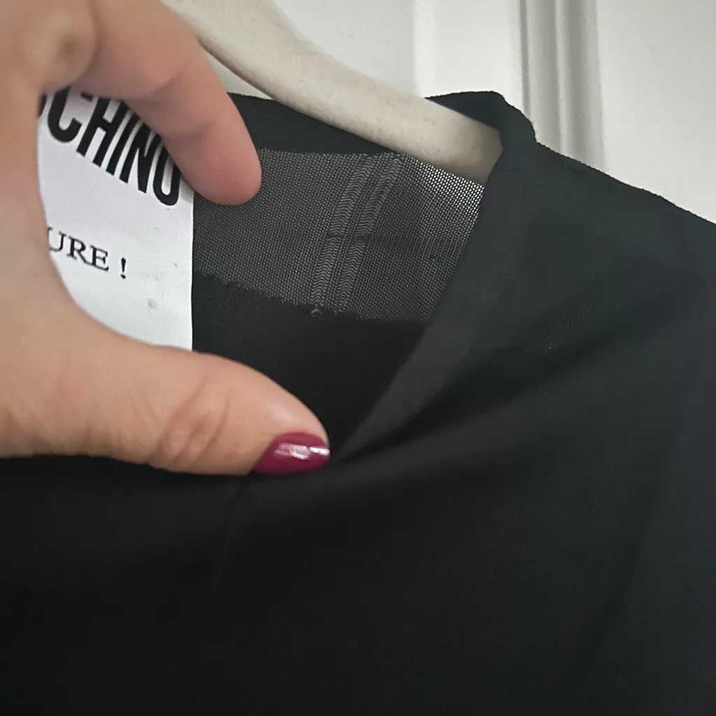 Moschino‎ Couture Stretch Knit Sheer Paneled Top - Image 11